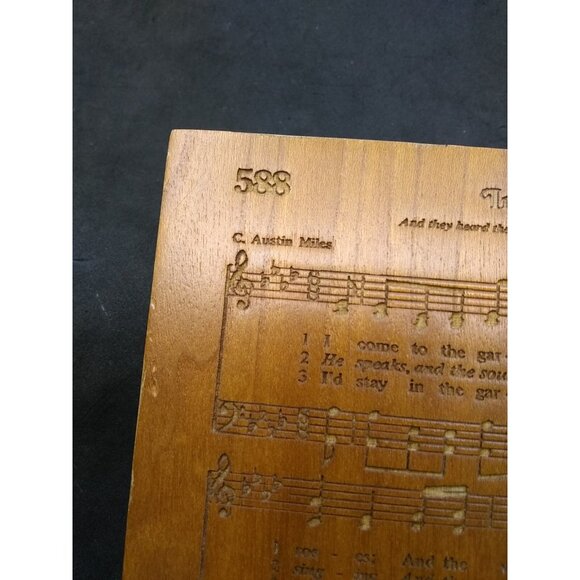 P.Graham Dunn Amish Cherry 1912 C. Miles "In the Garden" Laser 7"x 5.25" plaque - Picture 4 of 12